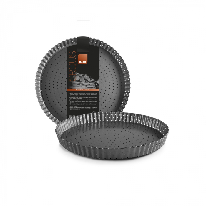 Forma tarta Crous Ibili, otel carbon, 28x2.6 cm, gri [2]
