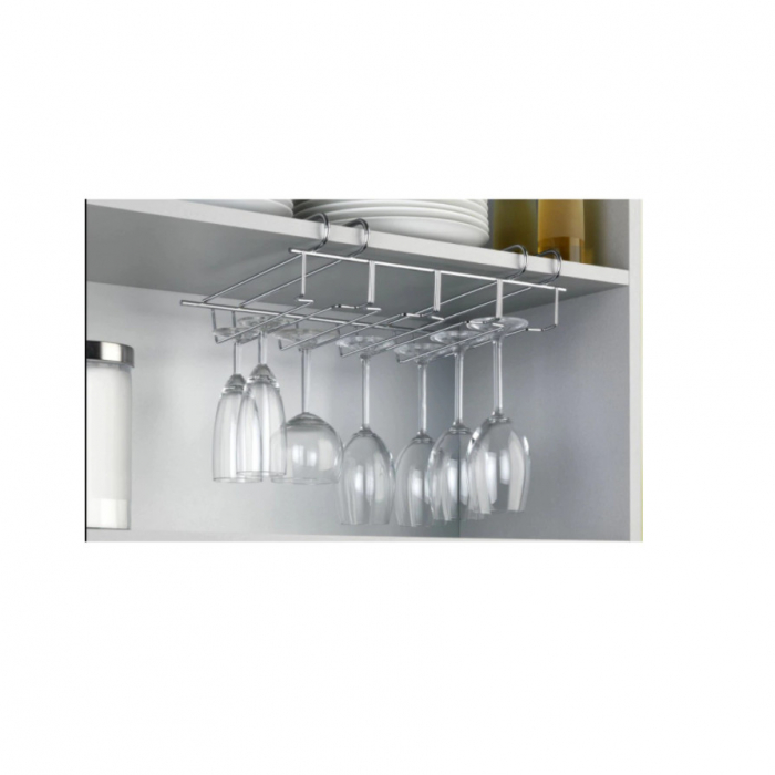 Suport pentru pahare Koopman, otel cromat, 34x25x8 cm, argintiu [5]