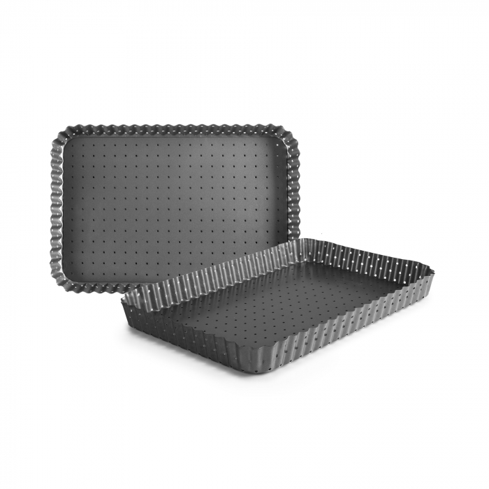 Forma dreptunghiulara perforata Ibili-Crous, otel, 31x21 cm, gri [2]