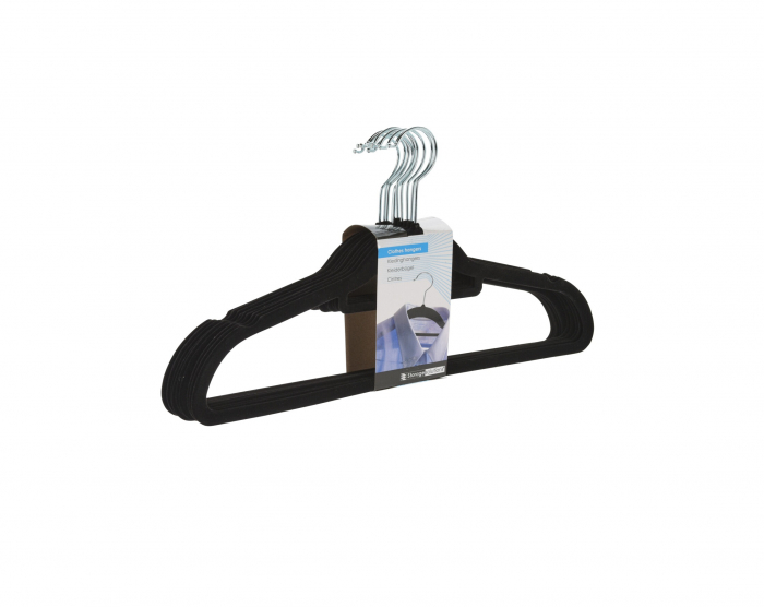 Set 10 umerase Excellent Houseware, metal/textil, 45x24 cm, negru [2]