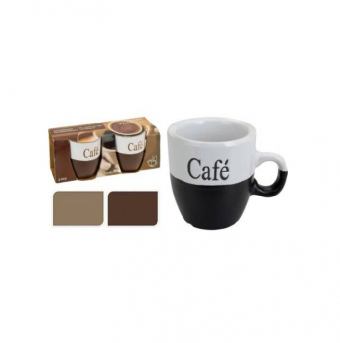 Set 2 cani Koopman, cermanica, 7x7.5 cm, 150 ml, negru [2]