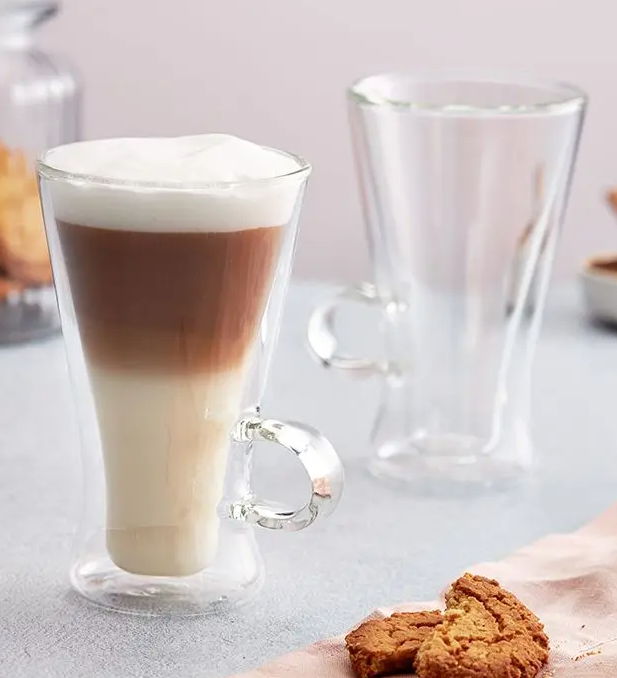 Set 2 cesti latte macchiato Judge, sticla borosilicata, 11x13.5 cm, 320 ml, transparent [4]