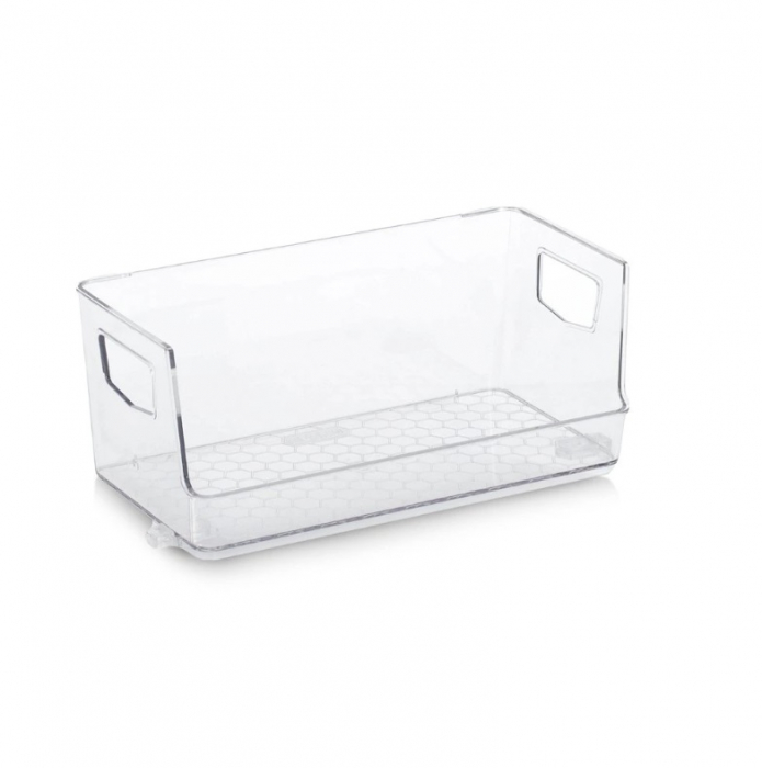 Set 2 cutii depozitare Zeller, stivuibile, plastic, 2x25x12x11 cm, transparent [6]