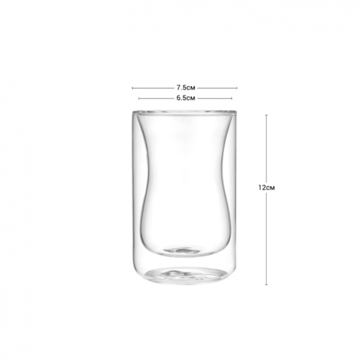 Set 2 pahare Fissman-Irish, sticla borosilicata, 7.5x12 cm, transparent [4]