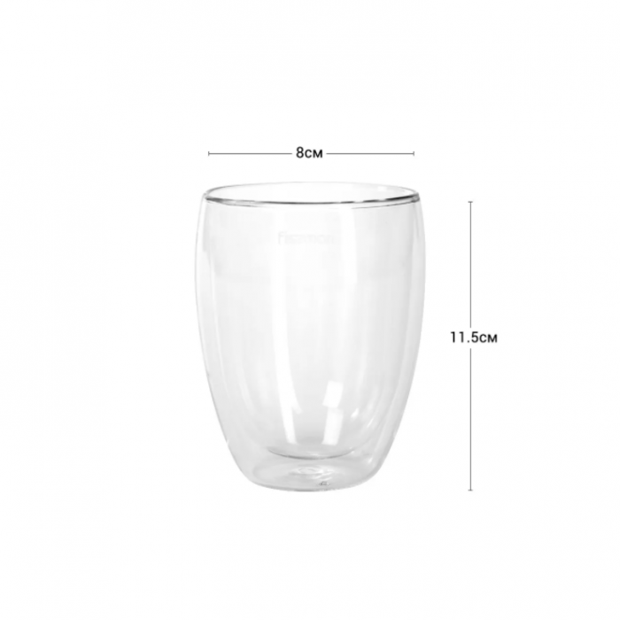 Set of 2 Fissman-Romano glasses, borosilicate glass, 8x11.5 cm, transparent [2]