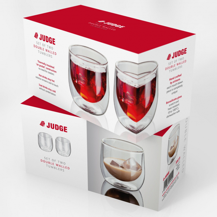 Set 2 pahare Judge, sticla borosilicata, 8x8x8 cm, transparent [2]