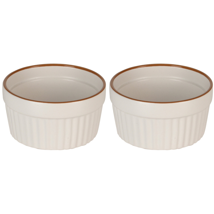 Set 2 ramekini Excellent Houseware, portelan, 9x4.6 cm, 200 ml, alb [1]