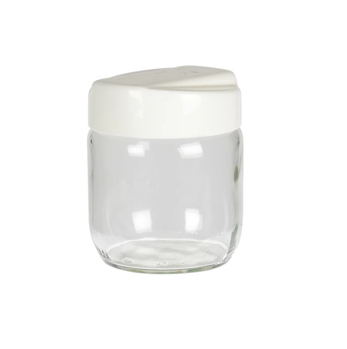 Set 2 recipiente depozitare alimente Excellent Houseware, sticla/plastic, 425 ml, transparent [4]