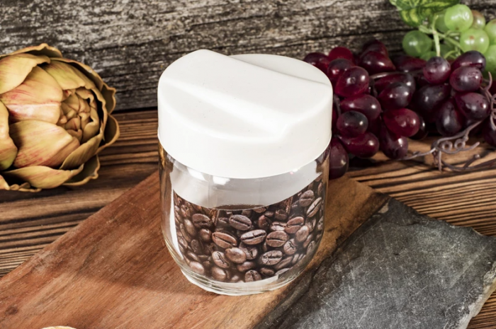 Set 2 recipiente depozitare alimente Excellent Houseware, sticla/plastic, 425 ml, transparent [7]