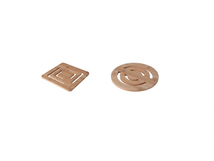Set 2 suporturi pentru oala Excellent Houseware, bambus, 20x0.9 cm, maro [2]