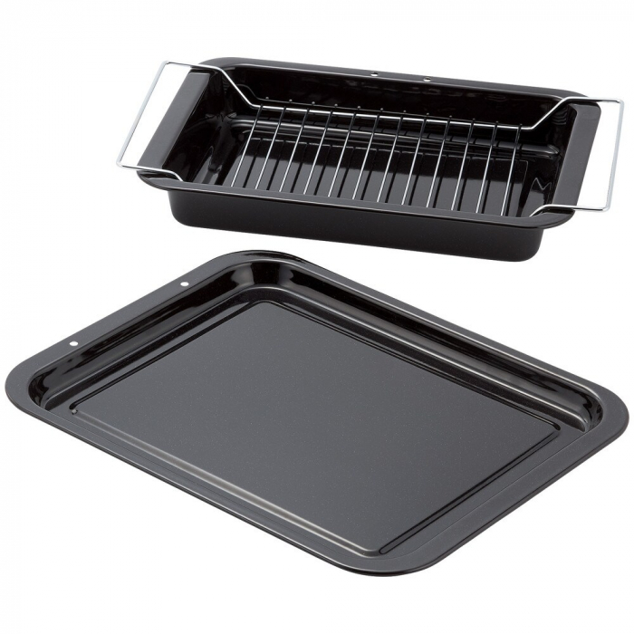 Set 2 tavi cuptor Judge Essentials, otel carbon, negru [1]