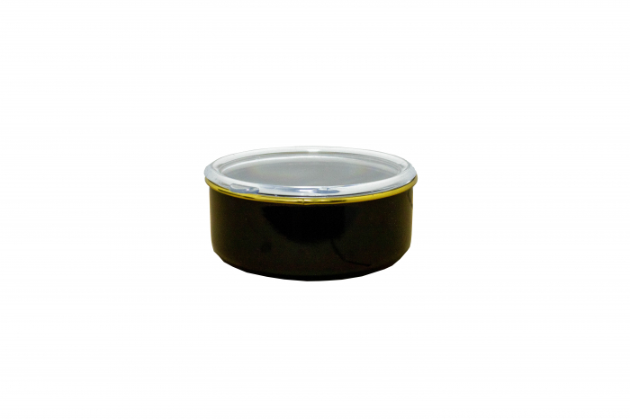 Set 3 caserole OMS-Enamel, aluminiu emailat, negru/gold [3]