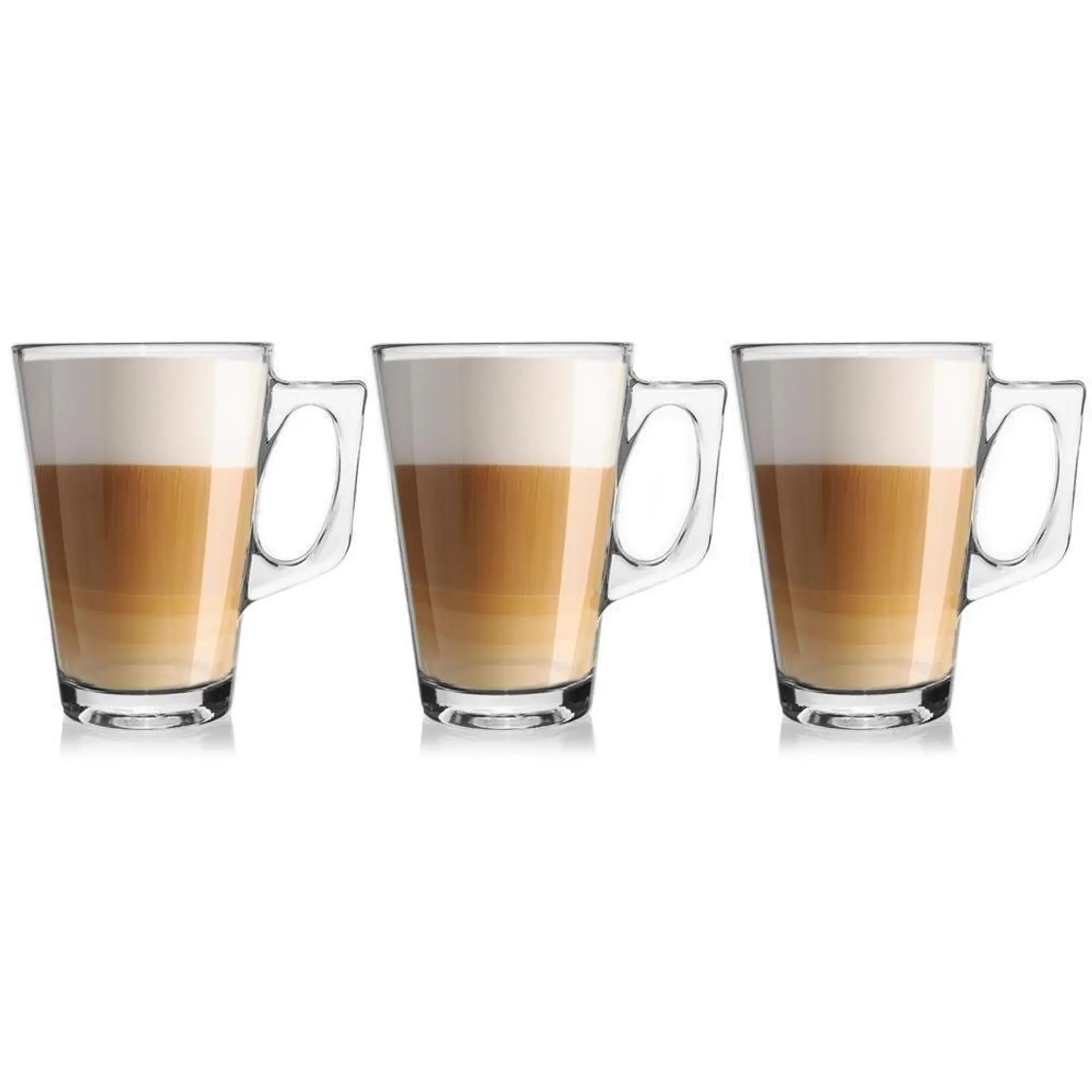 Set 3 cesti cafea/ceai Excellent Houseware, sticla, 7.5x11 cm, 250 ml, transparent [3]