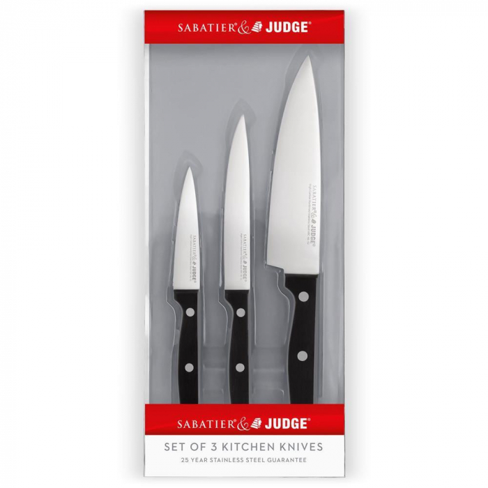 Set 3 cutite Judge Classic, otel inoxidabil, 9/11/15 cm, argintiu/negru [2]
