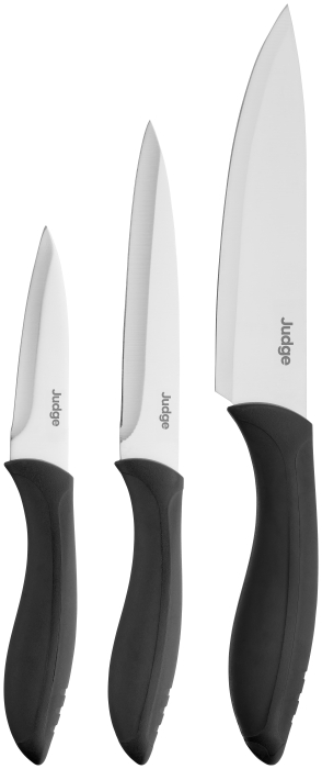 Set 3 cutite Judge Essential, otel X30 CroMov13, 9/12/15 cm, argintiu/negru [1]