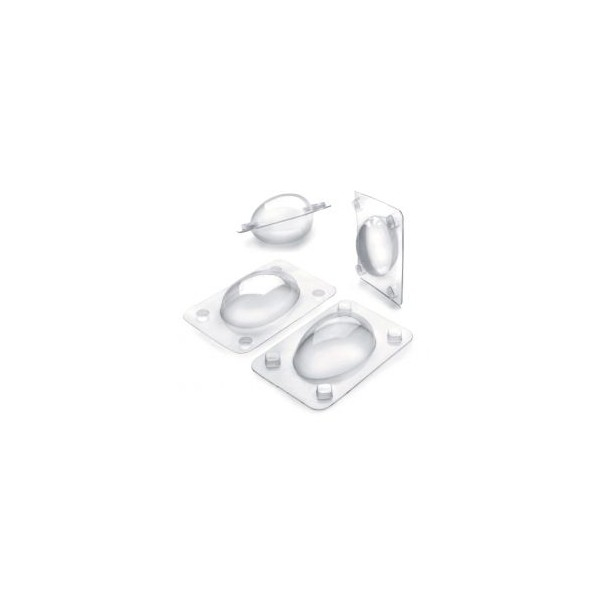 Set 3 forme ciocolata pentru oua de Paste Ibili, polietilena, 6-7-8 cm, transparent [2]