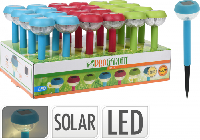 Set of 3 solar lighting lamps ProGarden, plastic, 26x6 cm, multicolor [2]