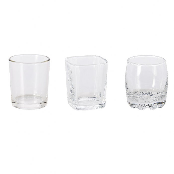 Set 3 pahare shot Excellent Houseware, sticla, 5x6 cm, 80 ml, transparent [1]