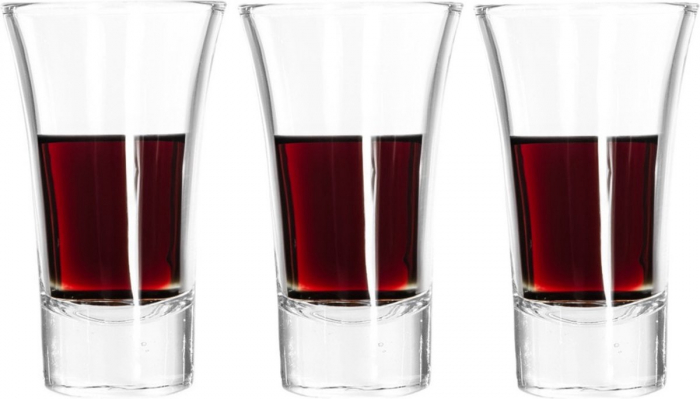 Set 3 pahare shot Excellent Houseware, sticla, 5x8.5 cm, 80 ml, transparent [3]