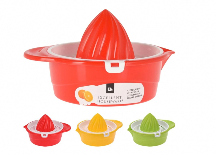 Set 3 storcatoare citrice Excellent Houseware, plastic, 14x12x7.5 cm, 220 ml, multicolor [2]