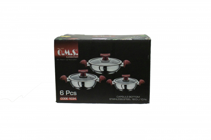 Set 3 tigai OMS-Eggpan, otel inoxidabil 18/10, 16/18/20 cm, argintiu [5]