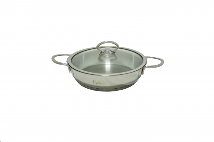 Set 3 tigai OMS-Eggpan, otel inoxidabil 18/10, 16/18/20 cm, argintiu [3]