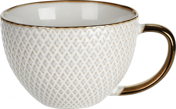 Set 4 cani Excellent Houseware, ceramica, 15x12x8 cm, 460 ml, alb [3]