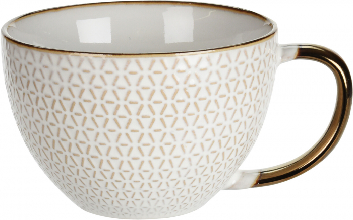 Set 4 cani Excellent Houseware, ceramica, 15x12x8 cm, 460 ml, alb [4]