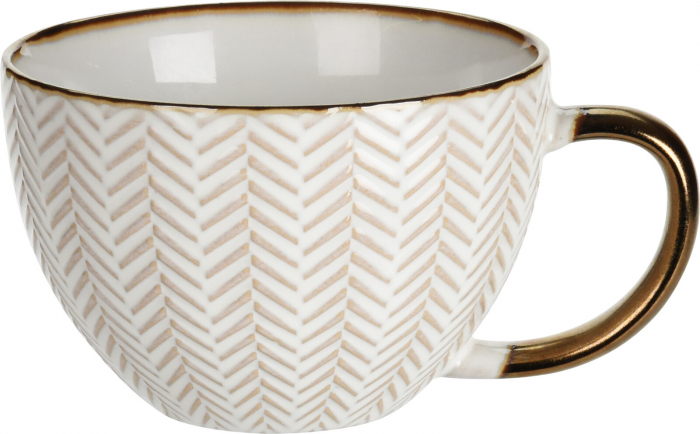 Set 4 cani Excellent Houseware, ceramica, 15x12x8 cm, 460 ml, alb [2]