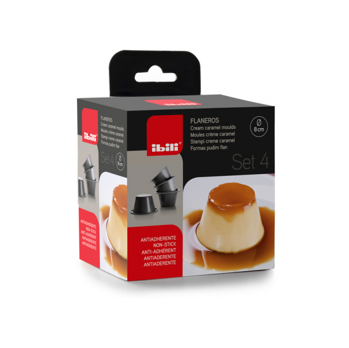 Set 4 forme budinca Ibili, otel, 8x5 cm, negru [2]