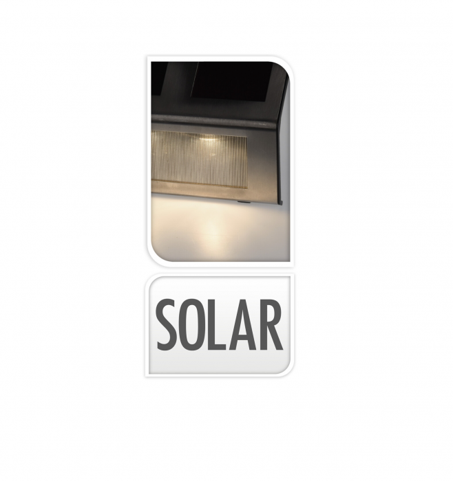 Set 4 lampi iluminat solar ProGarden, otel inoxidabil, 14x9.5 cm, argintiu/negru [3]