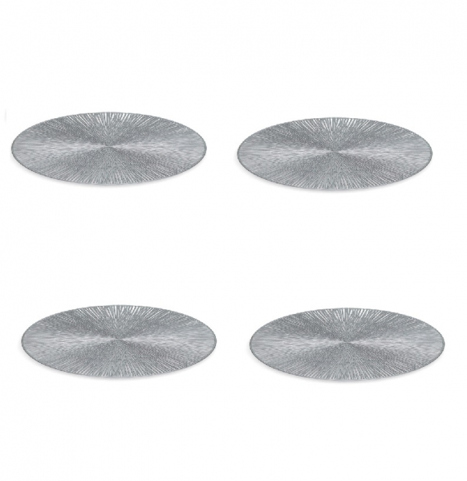 Set 4 naproane Zeller, plastic, 38 cm, argintiu [2]
