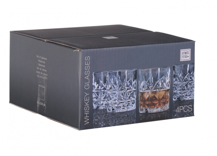 Set of 4 Excellent Houseware glasses, heat-resistant glass, 7.5x8 cm, 230 ml, transparent [2]