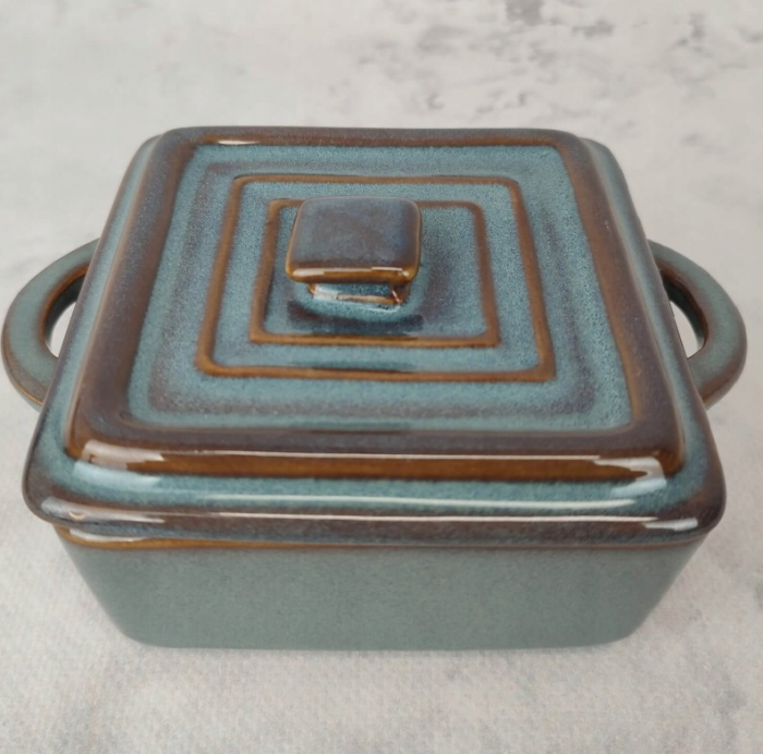 Set 4 ramekini cu capac Koopman, ceramica, 14x10.5x6.5 cm, 240 ml, patrat [6]