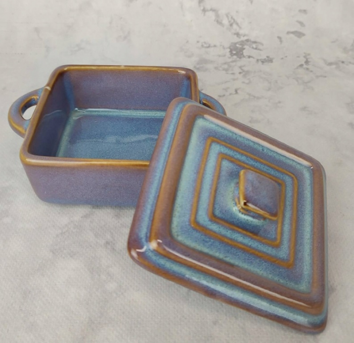 Set 4 ramekini cu capac Koopman, ceramica, 14x10.5x6.5 cm, 240 ml, patrat [7]