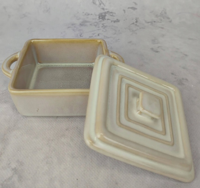 Set 4 ramekini cu capac Koopman, ceramica, 14x10.5x6.5 cm, 240 ml, patrat [9]