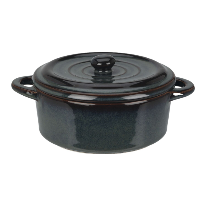 Set 4 ramekini cu capac Koopman International, ceramica, 17x13x6 cm, 350 ml, multicolor [5]