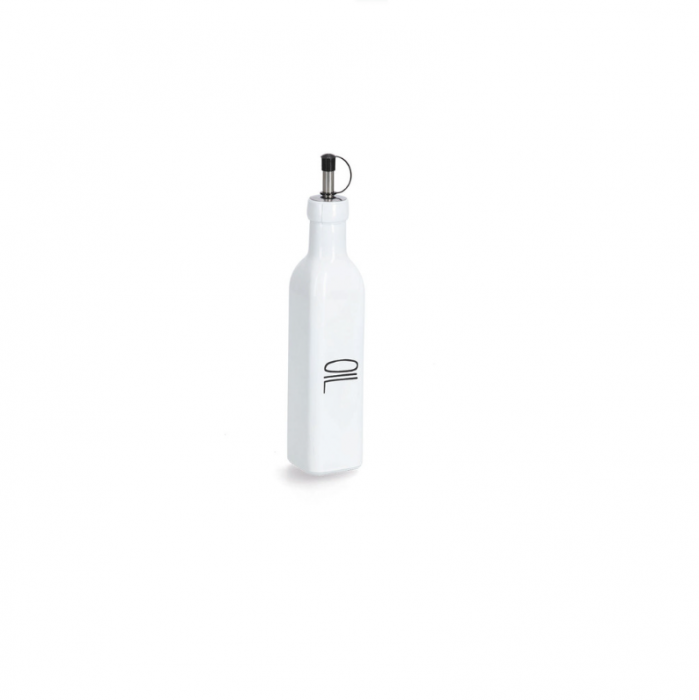 Set 4 recipiente depozitare condimente Zeller, sticla/metal, 270/100 ml, alb/negru [4]