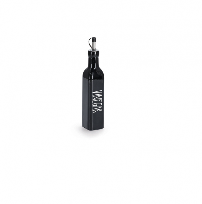 Set 4 recipiente depozitare condimente Zeller, sticla/metal, 270/100 ml, alb/negru [5]