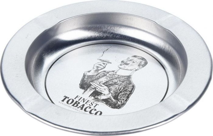 Set 4 scrumiere Excellent Houseware, metal, 14 cm, argintiu [2]
