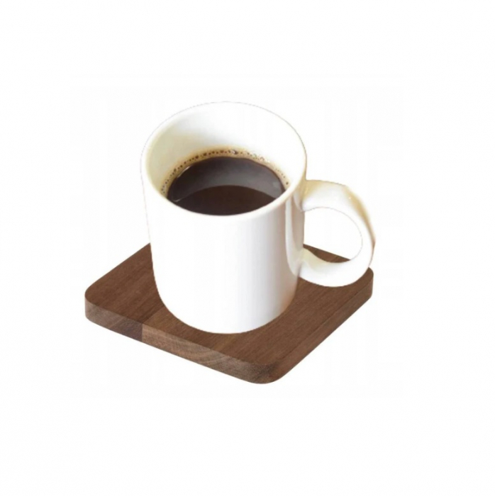 Set 4 suporturi pahare Excellent Houseware, bambus, 10x10x0.4 cm, maro [5]