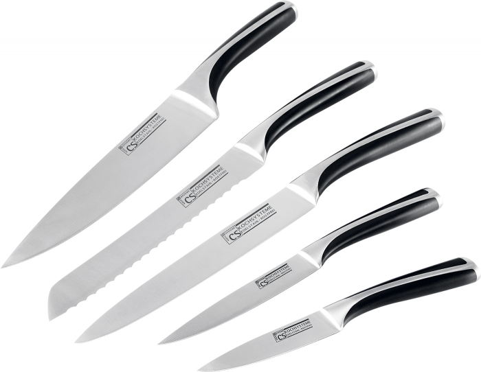 Set 5 cutite Carl Schmidt Sohn Lychen, otel inoxidabil, negru [2]