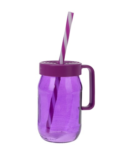 Set 6 cani pentru limonada Koopman, sticla , 7x12 cm, 370 ml, multicolor [3]