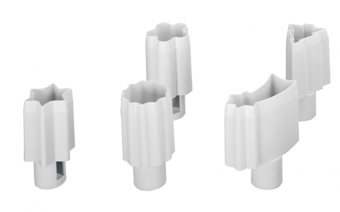 Set 6 forme prajituri cu ejector Ibili, otel inoxidabil/plastic, 7-10 cm, alb [3]
