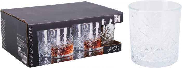 Set 6 pahare Excellent Houseware, sticla, 8x10 cm, 340 ml, transparent [5]