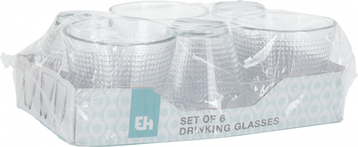 Set 6 pahare Excellent Houseware, sticla, 8x9 cm, 220 ml, transparent [2]