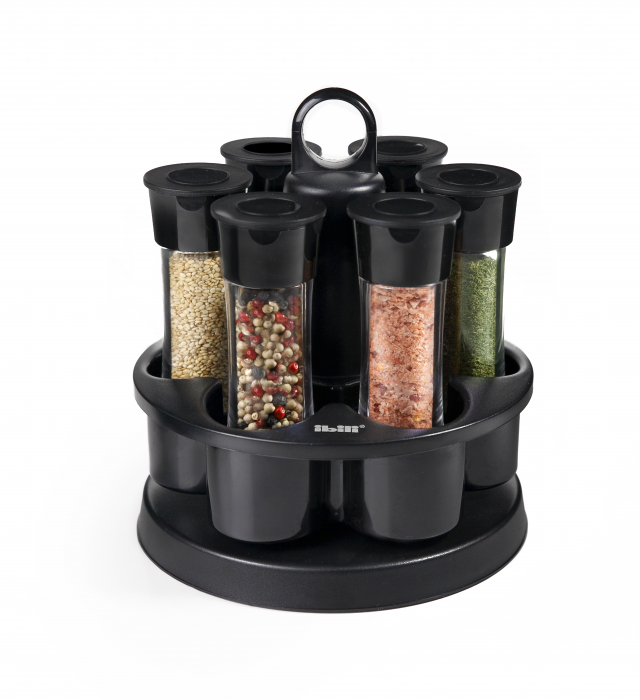 Set 6 recipiente depozitare condimente Ibili-Salades, plastic, 18x21.5 cm, transparent [2]