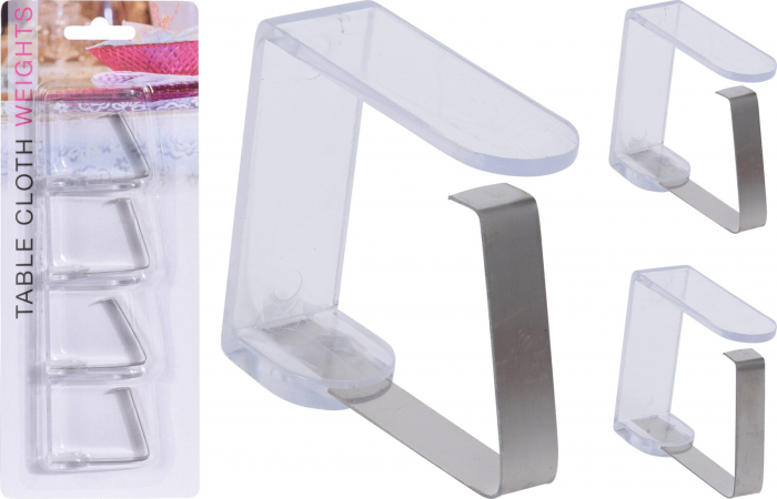 Set 8 clipsuri masa Excellent Houseware, plastic, 5x4 cm, transparent [4]