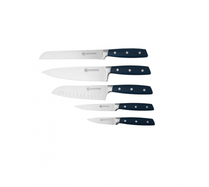 Carl Schmidt Sohn-Kamen knife set, stainless steel/wood, silver/blue [2]