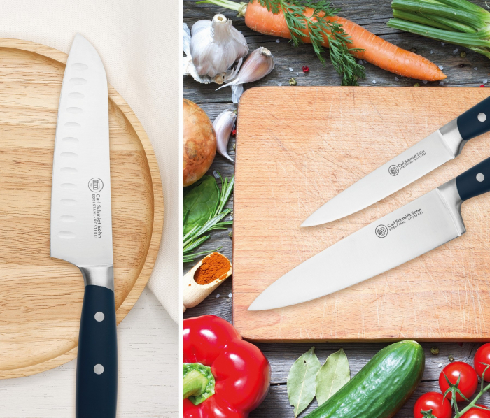 Carl Schmidt Sohn-Kamen knife set, stainless steel/wood, silver/blue [3]